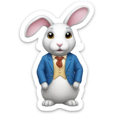 rabbit wearing a boe  sticker