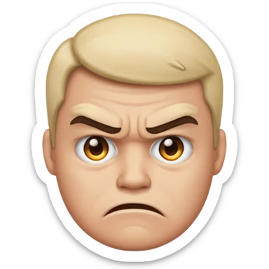 Fed up emoji face sticker