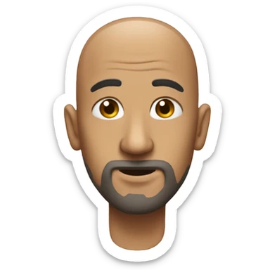 skibidi toilet bald man head sticker