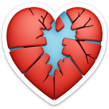 broken heart slowly mending with a patch sticker