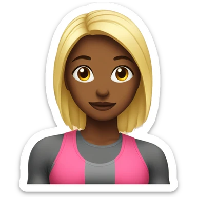 Girl in the gym sticker