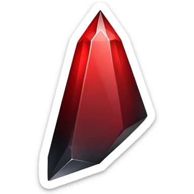 Black-red-crimson-gradient obsidian shard sticker