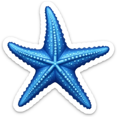 Blue starfish sticker