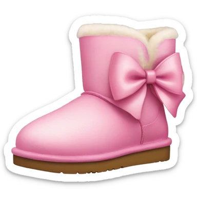 Ugg boots with pink bow sticker