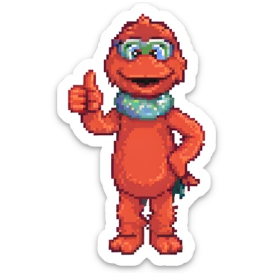 Elmo giving a thumbs up sticker
