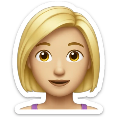 A blond short haird sticker