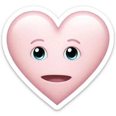 pale pink heart sticker