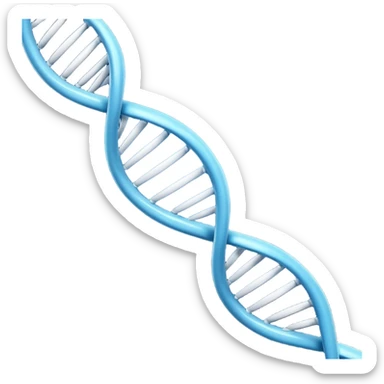 3D render of DNA Helix, forensic investigation aesthetic, sterile clinical lighting, cool blue undertones, sharp high-contrast details, professional clean look. sticker