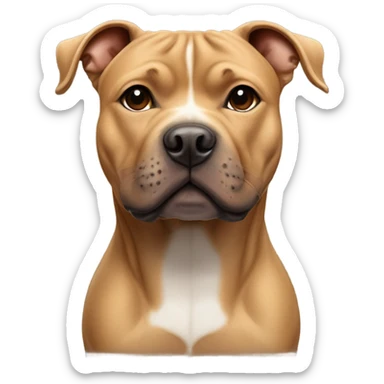 Staffordshire bull terrier light brown sticker