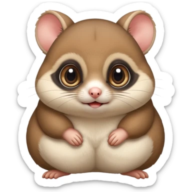 Fat and cute Japanese flying squirrel  sticker