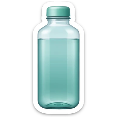 squared size water bottle in sea green color, make sure the width and height if image must be equal in size, no need to add face, no emoji,  sticker