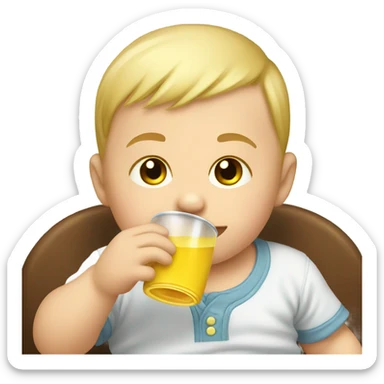 baby drinking  sticker