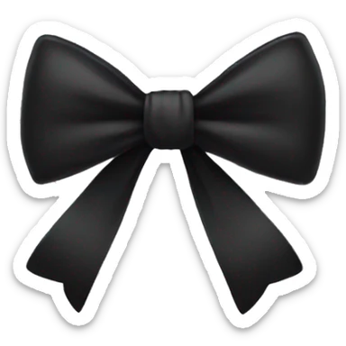Black bow sticker