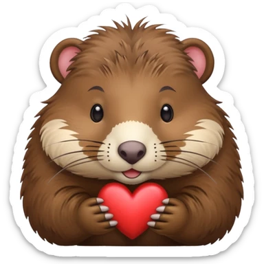 nutria con corazon para copiar y pegar en chat sticker