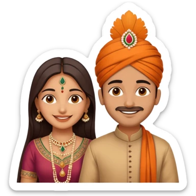 2 indian couple sticker