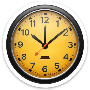 CLOCK SHOWING NOON sticker