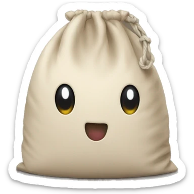 Emoji de un ladrón con la cara cubierta y con una bolsacorriendo  sticker