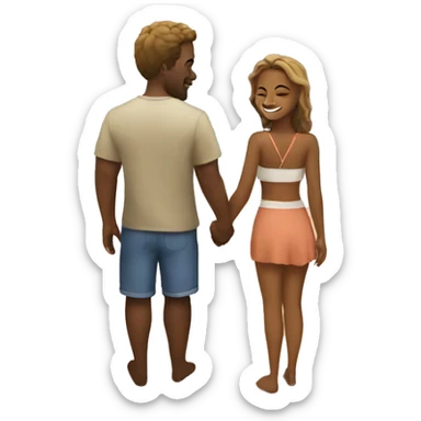 Romantic on the beach sticker