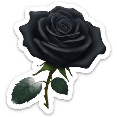 Black rose sticker