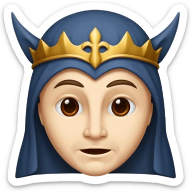 visage d'un pretre chauve catholique du moyen age sticker