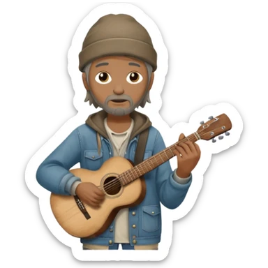 homeless busking sticker