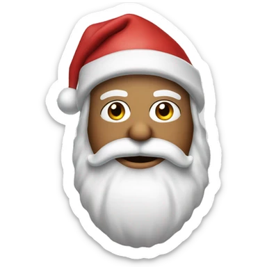 Santa clause wearing a ski mask sticker