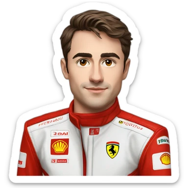 charles-leclerc-ferrari-f1-pilot-red sticker