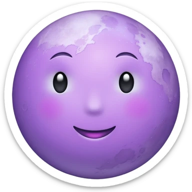 Light purple moon sticker