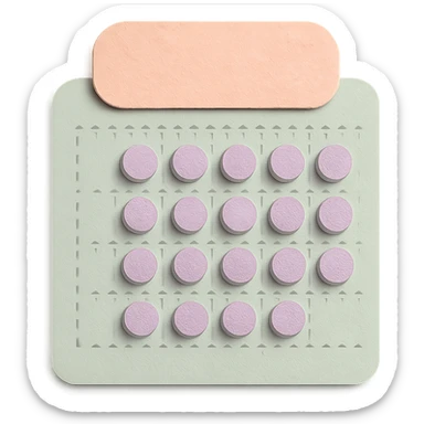 soft pastel gentle habit tracker grid with subtle shadow and delicate dotted lines sticker