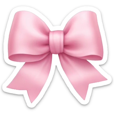 light pink ribbon bow sticker