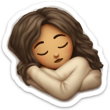 Sleepy girl on the pillow sticker