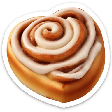 cinnamon roll heart sticker