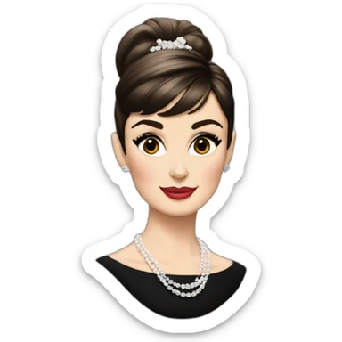 Audrey hepburn sticker