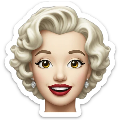 hyperrealistic Marilyn Monroe sticker