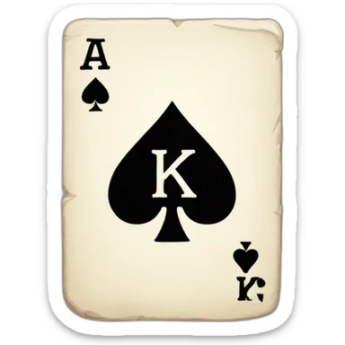 ace-of-spades-with-letter-k-ins sticker