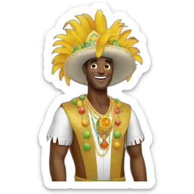 brasilian carnaval yang man sticker