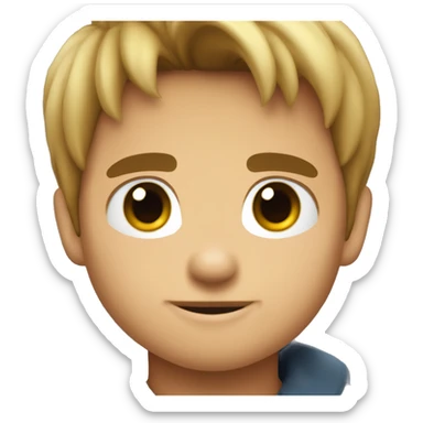 Niño rubio con pelo muy fuerte sticker