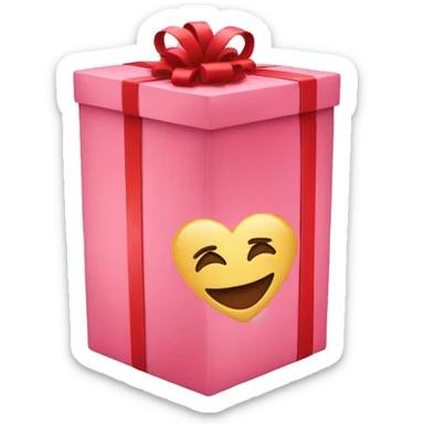 Gift with heart sticker