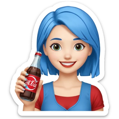 Nuka Cola Girl blue hair sticker