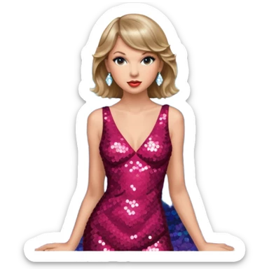 Taylor swift the life of a showgirl cover sticker