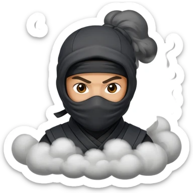 Un ninja entre el humo sticker