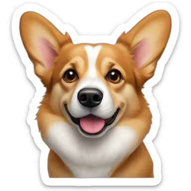 Browncoat short legs ears down eastern-European-street-dog corgi mix queen anne’s legs sticker