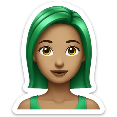 Garota de olhos verdes e cabelo loiro escuro fazendo compras sticker