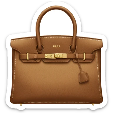 Birkin bag brown sticker