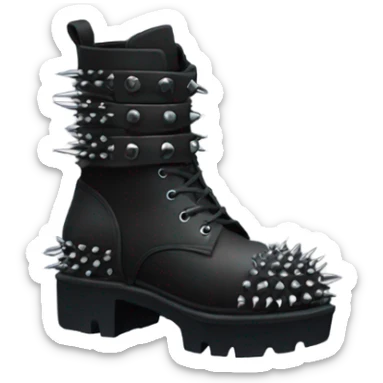 platform boots gothic with spikes sticker