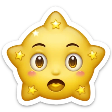 A emoji drooling with star eyes sticker