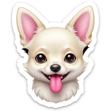 cute white chihuahua sticker