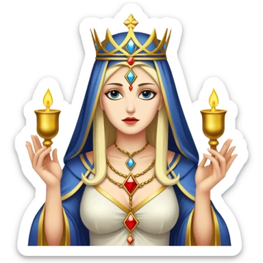 The high priestess tarot card sticker