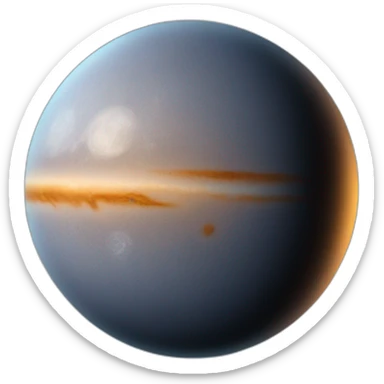 planet Mercury with a cartoon pensive face sticker