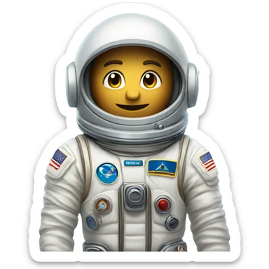 un conejito astronauta  sticker